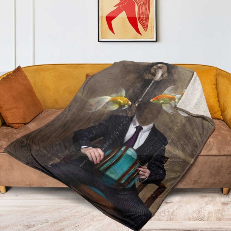 Pink Floyd Fleece Blanket - Swimming In A Fish Bowl Premium