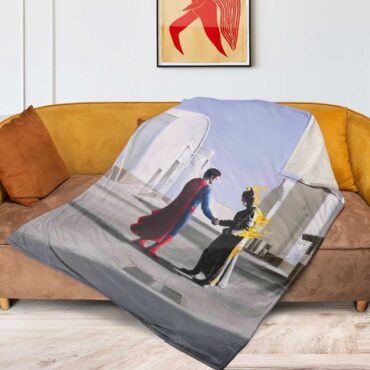 Pink Floyd Fleece Blanket - Superman vs Batman Wish You Were Here Premium