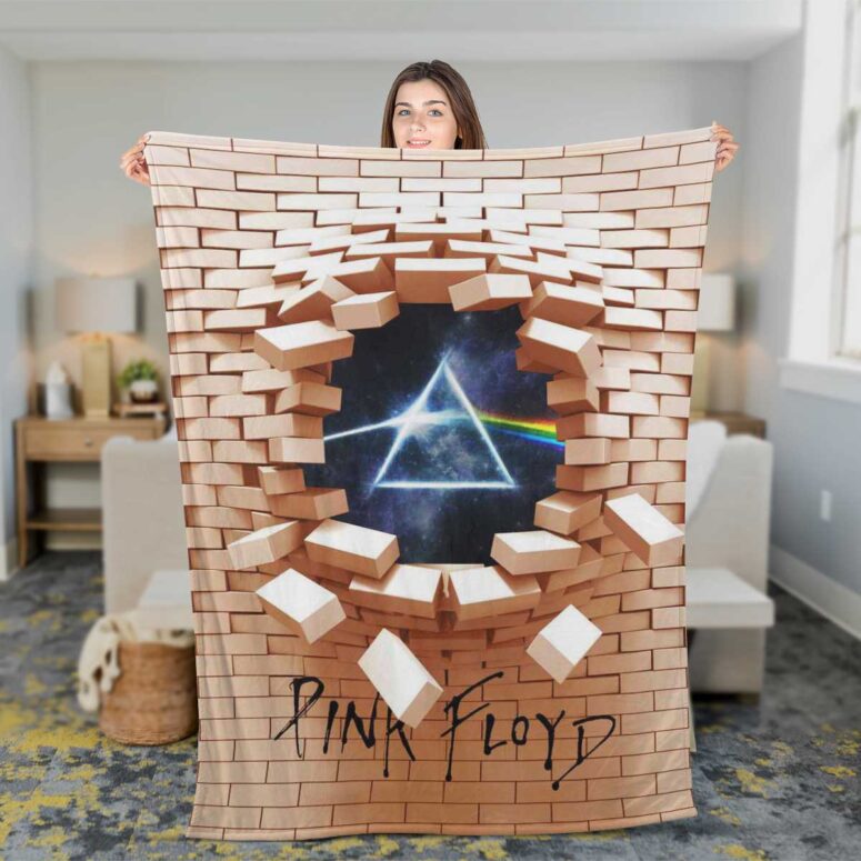 Pink Floyd Fleece Blanket - 3D Pink Floyd The Wall Premium Pink Floyd Fleece Blanket - 3D Pink Floyd The Wall Premium