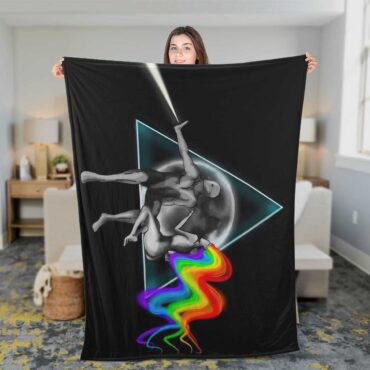 Pink Floyd Fleece Blanket - Adam Eva Pink Floyd Premium