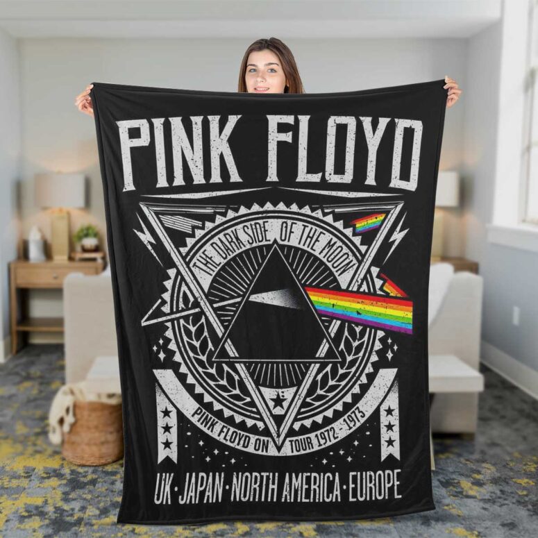 Pink Floyd Fleece Blanket - Dark Side Of The Moon Tour 1972 EMP Original Premium