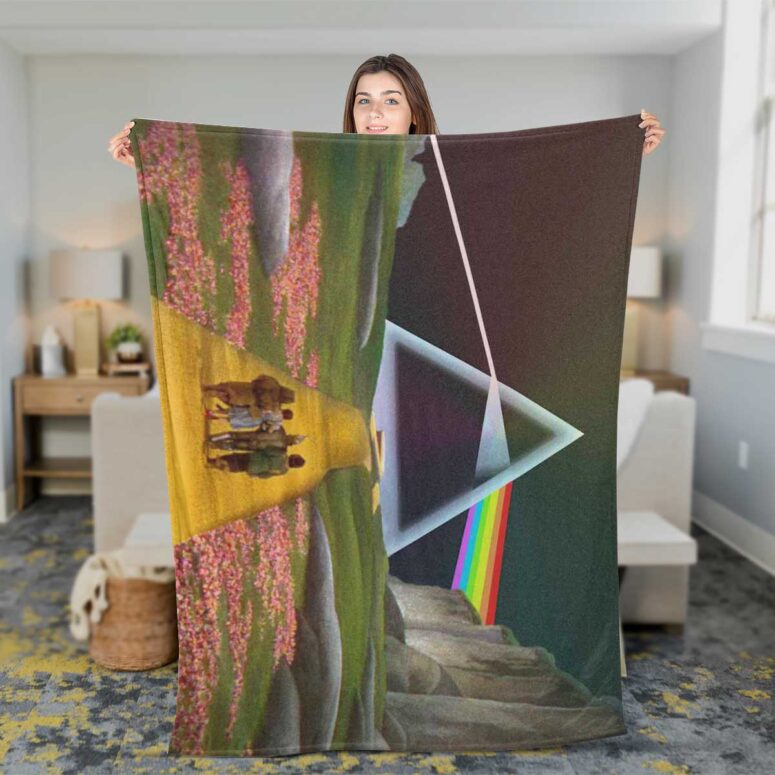 Pink Floyd Fleece Blanket - Dark Side of the Rainbow and Wizard of Oz at The Logan Theatre Premium
