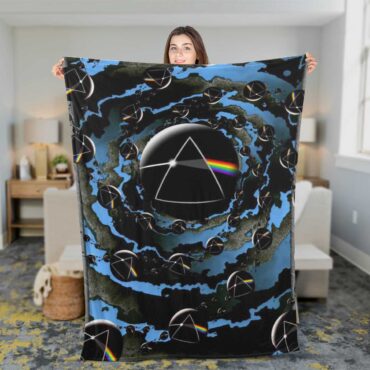 Pink Floyd Fleece Blanket - Good bye Blue Sky Dark Side Of the Moon Premium