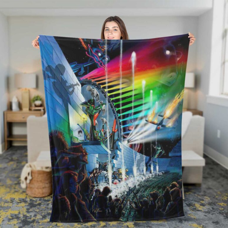 Pink Floyd Fleece Blanket - Interestellar Show Colorful Premium