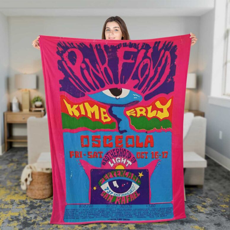 Pink Floyd Fleece Blanket - Kimberly Osceola Pepperland San Rafael Premium