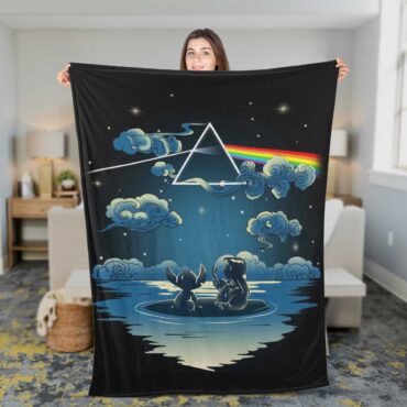 Pink Floyd Fleece Blanket - Lilo And Stitch Starry Sky Dark Side Of The Moon Premium