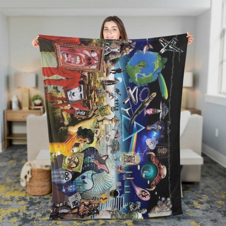 Pink Floyd Fleece Blanket - Music is always by your side Premium