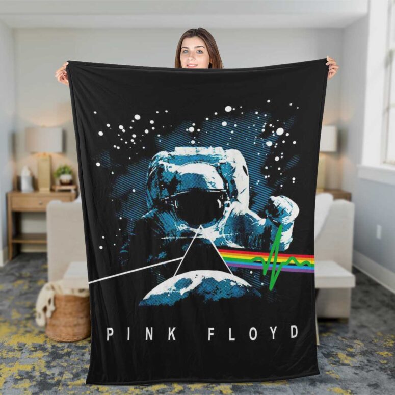 Pink Floyd Fleece Blanket - Dark Side Of The Moon Astronaut Premium