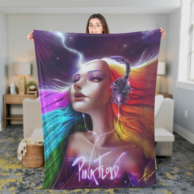 Pink Floyd Fleece Blanket - Lady Art Premium