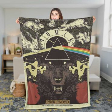 Pink Floyd Fleece Blanket - October 13 1973 Vienna Austria Premium