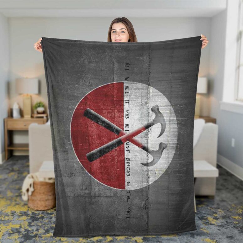 Pink Floyd Fleece Blanket - The Wall Premium Pink Floyd Fleece Blanket - The Wall Premium