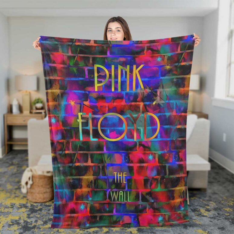 Pink Floyd Fleece Blanket - The Wall Water Painting Premium
