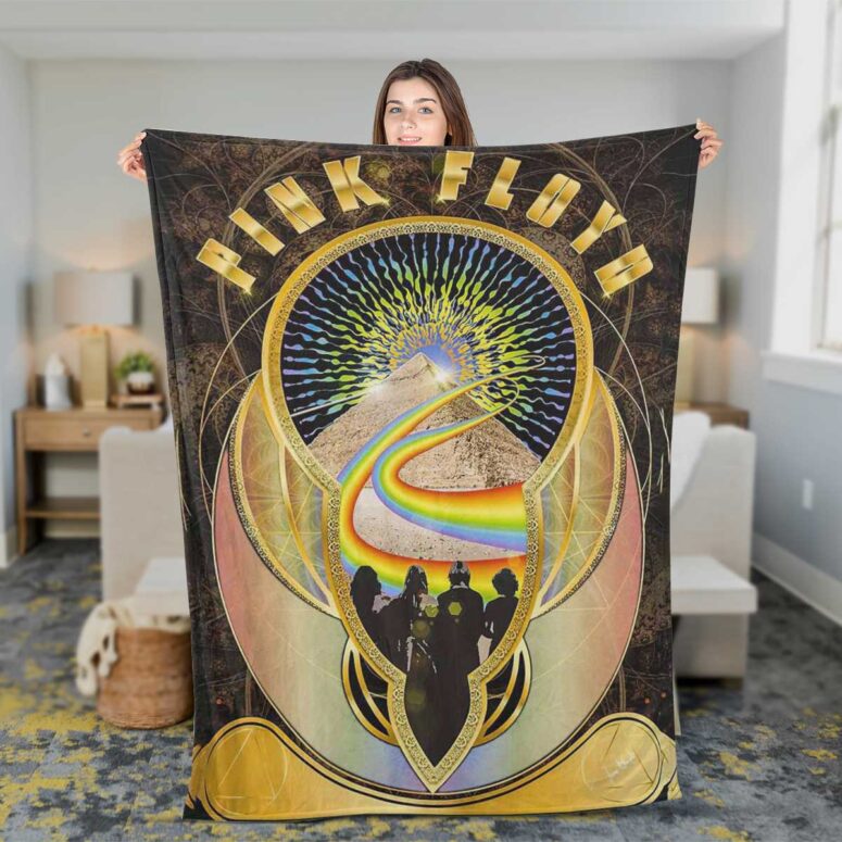 Pink Floyd Fleece Blanket - Wish You Were Here Premium Pink Floyd Fleece Blanket - Wish You Were Here Premium