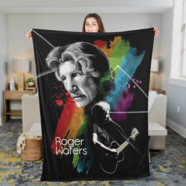 Pink Floyd Fleece Blanket - Roger Water Art Premium