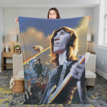Pink Floyd Fleece Blanket - Roger Waters Album Cover Painting Premium