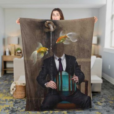 Pink Floyd Fleece Blanket - Swimming In A Fish Bowl Premium