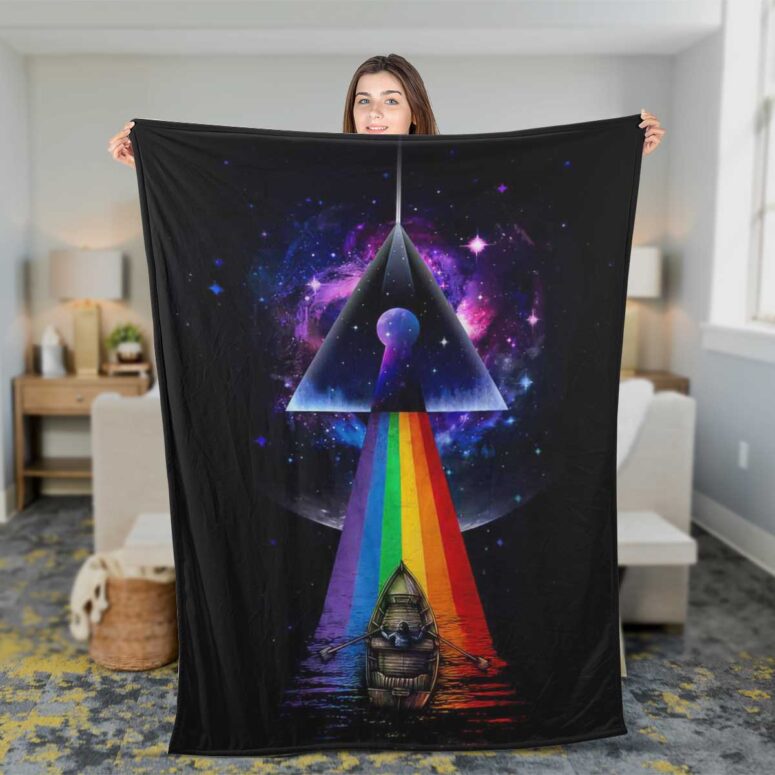 Pink Floyd Fleece Blanket - The Endless River x Dark side of the moon Premium