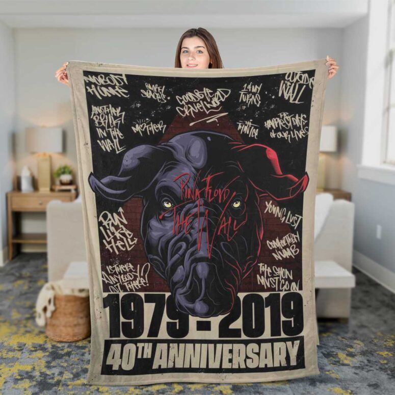 Pink Floyd Fleece Blanket - The Wall 40th Anniversary Fan Posters Premium