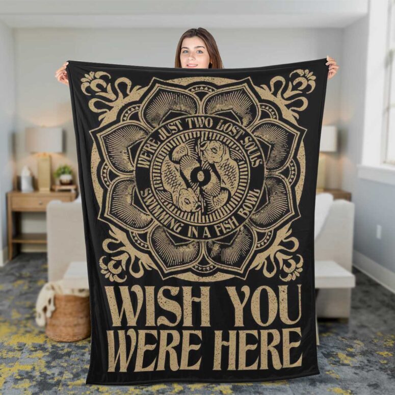 Pink Floyd Fleece Blanket - Wish You Were Here Were