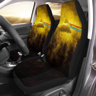 Pink Floyd Car Seat Cover Airbag Compatible - Golden Dark Side Of The Moon