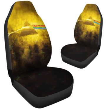 Pink Floyd Car Seat Cover Airbag Compatible - Golden Dark Side Of The Moon