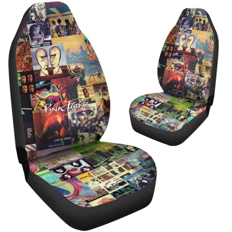 Pink Floyd Car Seat Cover Airbag Compatible - Albums Collage Pink Floyd Car Seat Cover Airbag Compatible - Albums Collage