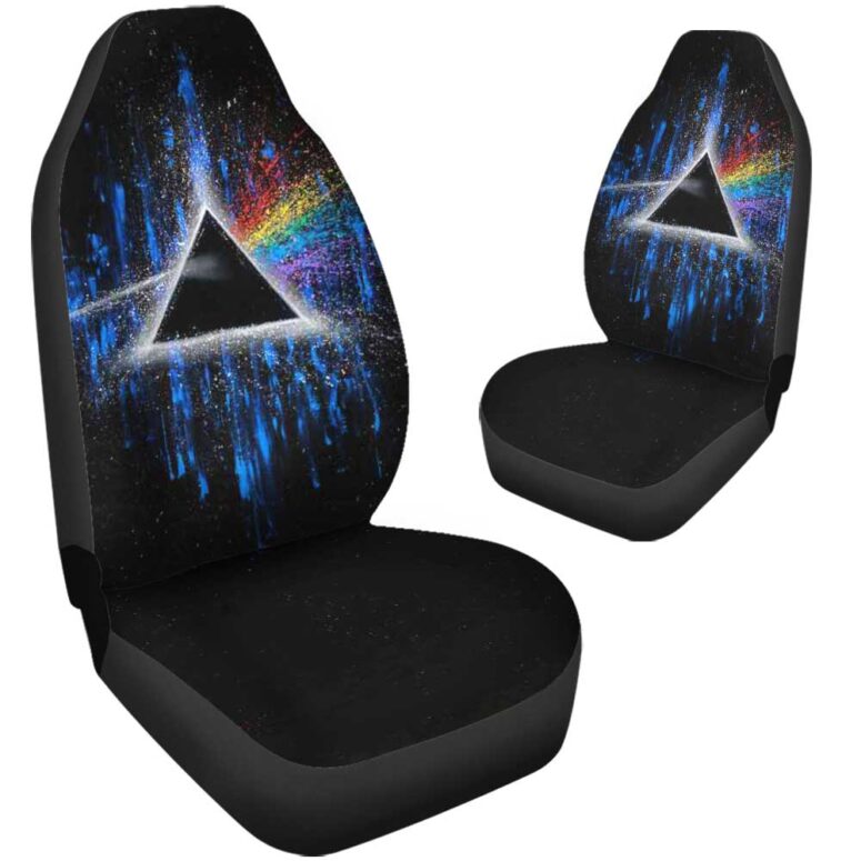 Pink Floyd Car Seat Cover - Dark Side Of Moon Art Blue Pink Floyd Car Seat Cover - Dark Side Of Moon Art Blue