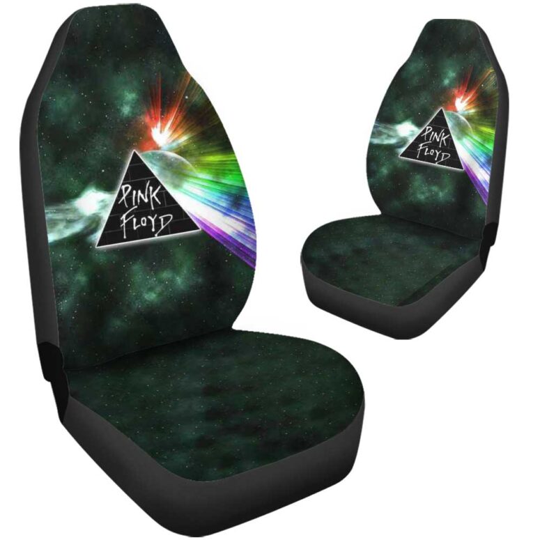 Pink Floyd Car Seat Cover Airbag Compatible - Dark Side Of Moon Galaxy Green