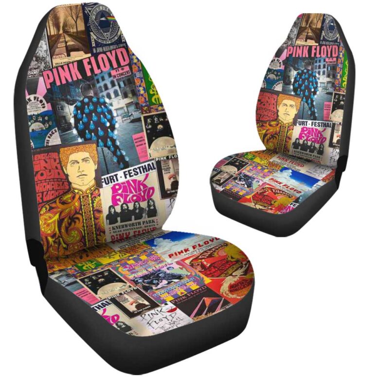 Pink Floyd Vintage Rock Concert Posters Car Seat Cover Airbag Compatible