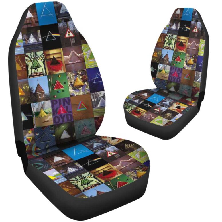 Pink Floyd Car Seat Cover Airbag Compatible - Poster Collage