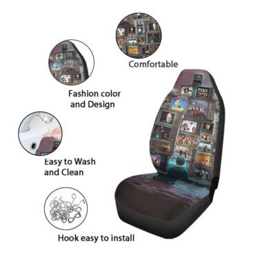 Pink Floyd Car Seat Cover Airbag Compatible - Boy Watching Pink Floyd Show