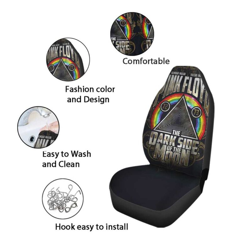 Pink Floyd Car Seat Cover Airbag Compatible - Dark Side Of The Moon 1972 1973 Pink Floyd Car Seat Cover Airbag Compatible - Dark Side Of The Moon 1972 1973