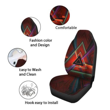 Pink Floyd Car Seat Cover Airbag Compatible - Dark Side Of The Moon Abstract Art