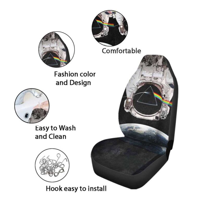 Pink Floyd Car Seat Cover Airbag Compatible - Dark Side Of The Moon Astronaut Pink Floyd Car Seat Cover Airbag Compatible - Dark Side Of The Moon Astronaut