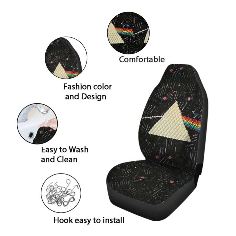 Pink Floyd Car Seat Cover Airbag Compatible - Dark Side Of The Moon Candy Pink Floyd Car Seat Cover Airbag Compatible - Dark Side Of The Moon Candy