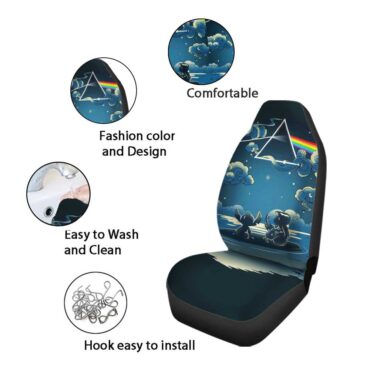 Pink Floyd Car Seat Cover Airbag Compatible - Lilo And Stitch Starry Sky