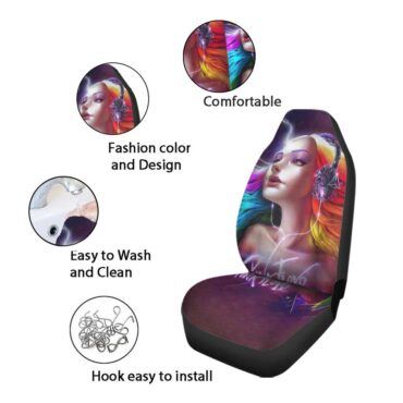 Pink Floyd Car Seat Cover Airbag Compatible - Lady Art