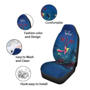 Pink Floyd Seat Cover Airbag Compatible - The Wall Hammer Flower Screaming Face Car