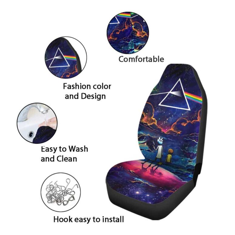 Pink Floyd Car Seat Cover - Rick and Morty The Dark Side Of The Moon Pink Floyd Car Seat Cover - Rick and Morty The Dark Side Of The Moon