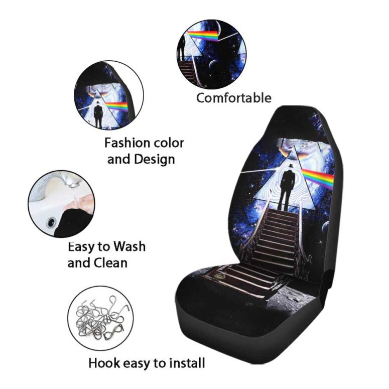 Pink Floyd Car Seat Cover Airbag Compatible - Stairway To The Moon Pink Floyd Car Seat Cover Airbag Compatible - Stairway To The Moon