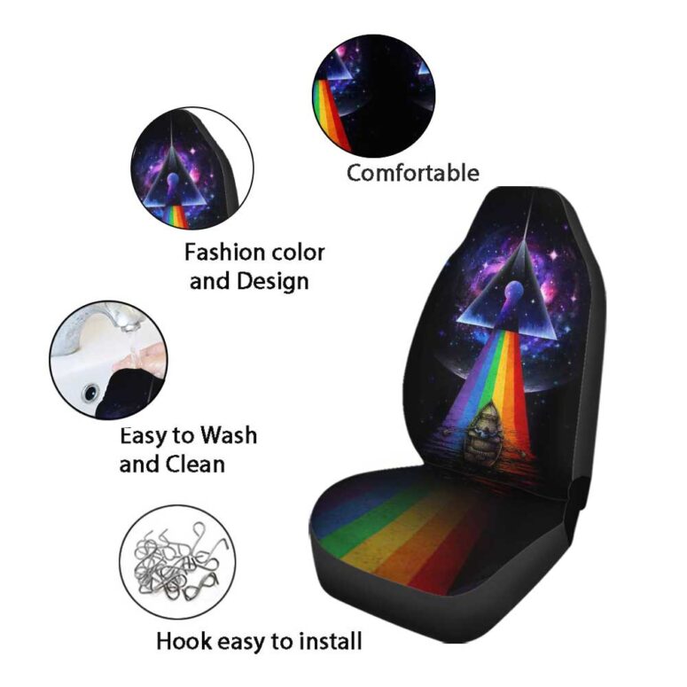 Pink Floyd Car Seat Cover Airbag Compatible - The Endless River x Dark side of the moon Pink Floyd Car Seat Cover Airbag Compatible - The Endless River x Dark side of the moon