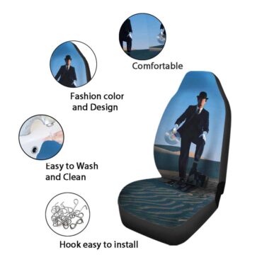 Pink Floyd Car Seat Cover Airbag Compatible - Wish You Were Here Desert Man in Bowler