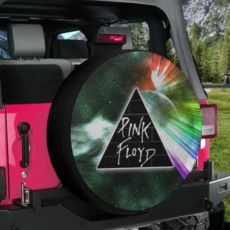 Dark Side Of Moon Galaxy Green Pink Floyd Spare Tire Cover Dark Side Of Moon Galaxy Green Pink Floyd Spare Tire Cover