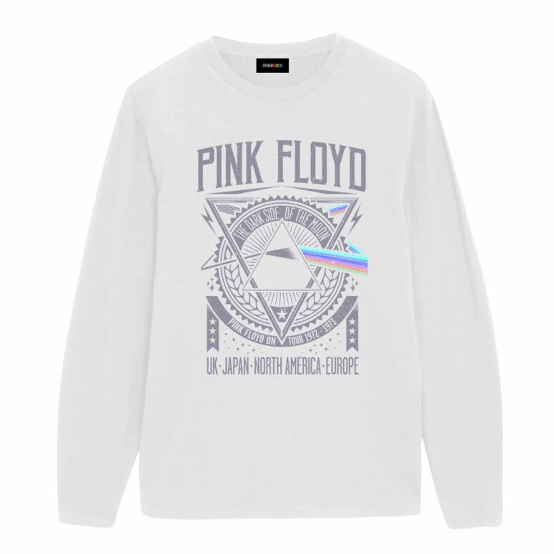 Dark Side Of The Moon - Tour 1972 - EMP - White Version Pink Floyd Shirt Dark Side Of The Moon - Tour 1972 - EMP - White Version Pink Floyd Shirt