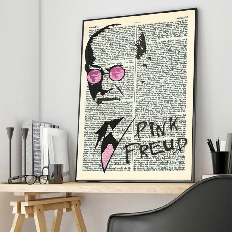 Freud Dictionary Art Pink Floyd Canvas