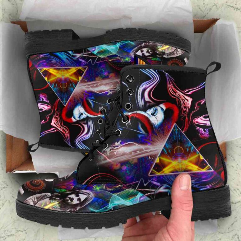 Pink Floyd Shoes - How Wish You Were Here Digital Art Leather Boots