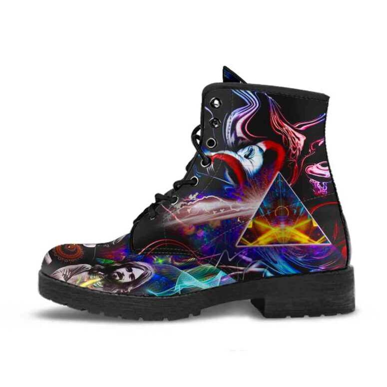 Pink Floyd Shoes - How Wish You Were Here Digital Art Leather Boots