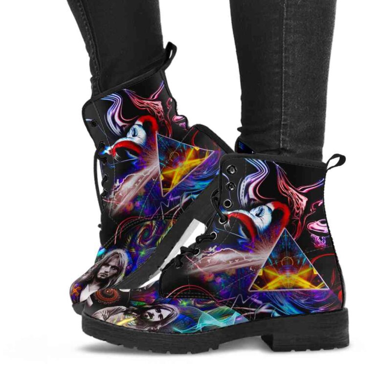 Pink Floyd Shoes - How Wish You Were Here Digital Art Leather Boots