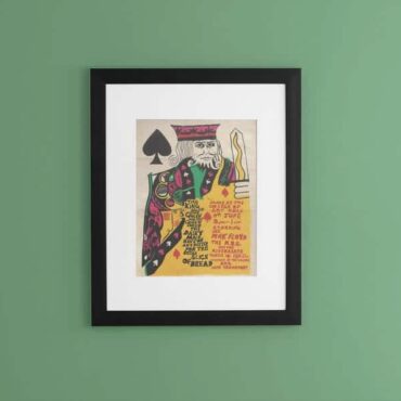 King of Spades The Pink Floyd Promo Vintage Canvas