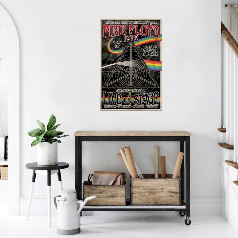 Carnegie Hall Dark Side Of The Moon Tour Pink Floyd Poster Metal Sign